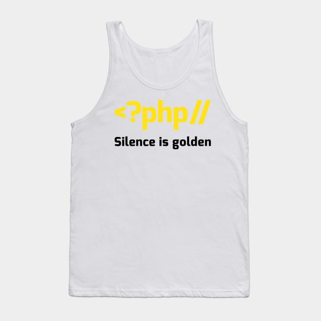 Silence is Golden Tank Top by realbigenvelope